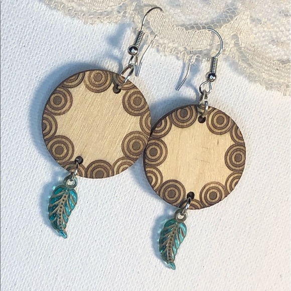 {Pyrography Earrings} 🔥 - Picture 3 of 6